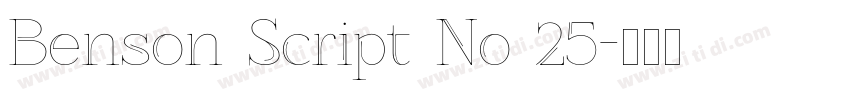 Benson Script No 25字体转换